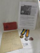 First world war British war and Victory medals awarded to 6010 Pte. G.