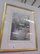 A framed and glazed picture entitled 'Woodland Glade 1' signed S Beale.