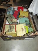 50 vintage tobacco tins, assorted brands.