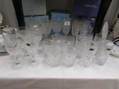 5 boxed sets of 6 24% lead crystal glasses.