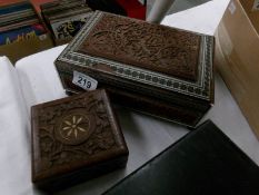 2 Anglo Indian boxes.