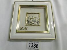 A miniature painting signed on 925 silver.