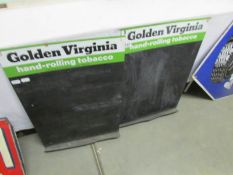 2 enamel Golden Virginia signs.