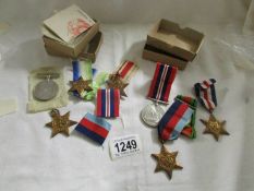 2 boxed set of WW2 medals, Africa star, Atlantic star, 2 stars and 2 war medals,