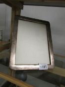 A silver photograph frame.