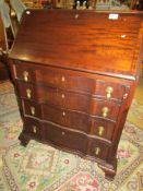A mahogany 4 drawer bureau.