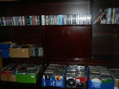 A very large lot of CD's and a small quantity of DVD's