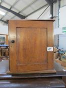 An oak 78 rpm record cabinet