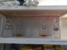 4 decanters,