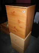 A pair of bedside chests