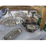 7 items of silver plate / metal ware including cigarette box,