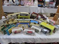 A large quantity of boxed die cast including Lledo, Matchbox,