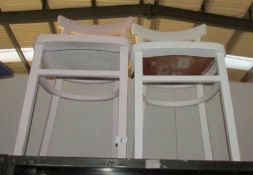 2 painted kitchen chairs