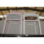 2 painted kitchen chairs