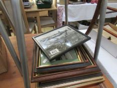 A quantity of framed and glazed prints including aircraft