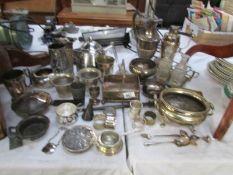 A large mixed lot of silver plate