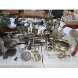 A large mixed lot of silver plate