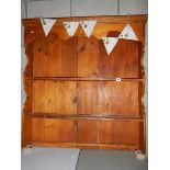 A pine dresser back/wall rack