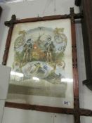 A framed and glazed 'The Ancient Order of Forresters' collage