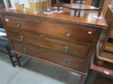 A 3 drawer chest on legs