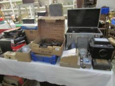 A large quantity of photographic and cine equipment including projectors, editor, viewer,