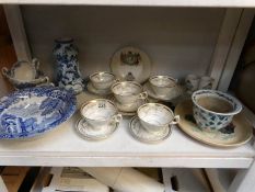 A mixed lot of china including Spode bowl, Toyal Bonn Toitio vase, tea ware,