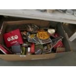 A mixed lot of tobacco and brewery related tins,