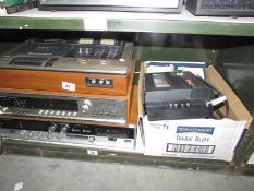 A tape recorder and other music related items