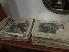 A quantity of old newspapers,