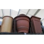 A quantity of garden pots etc