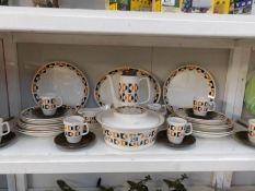 35 pieces of Empire porcelain retro dinnerware