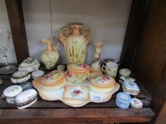 A mixed lot including trinket pots,