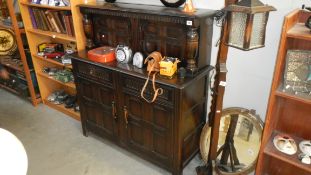 An oak buffet sideboard