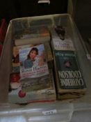 A box of mainly romantic fiction paperback books