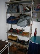 5 shelves of assorted tools etc