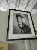 A framed and glazed horse print