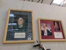 2 framed photo collages of Britney Spears and Gareth Gates