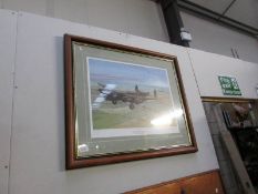 A limited edition framed and glazed Avro Lancaster print entitled 'Just Jane',