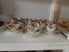 6 Royal Albert old country roses tea cups and saucers,