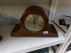 A Napoleon hat mantel clock