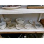 A mixed lot of vintage kitchen ware including jelly moulds