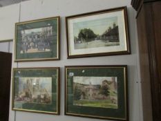 A set of 4 Lincoln related framed and glazed prints