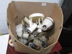 A box of old spotlights.