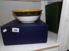 A boxed Royal Worcester Morning River Tempo bowl.