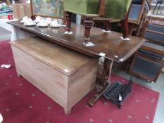 An oak refectory table,