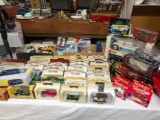 A quantity of model vehicles including Lledo, Matchbox, Yesteryear and Burago.