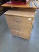 A 3 drawer office cabinet.