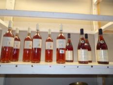 10 bottles of wine including 6 Domaine de la Rouillers, 2005.