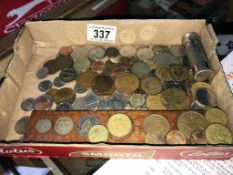 A mixed lot of old coins.