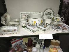 A shelf of Portmerion table ware.